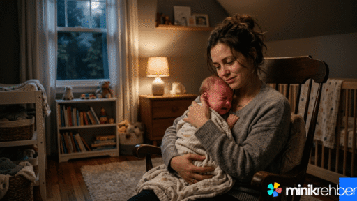 Ebeveynlerin merak ettiği bebekler neden sürekli ağlar sorusu ve ağlayan bebeğini sakinleştiren anne